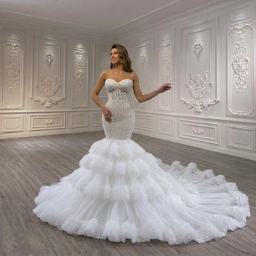 ChicSew Sparkly Lace Applique Off Shoulder Ball Gown Wedding Dress