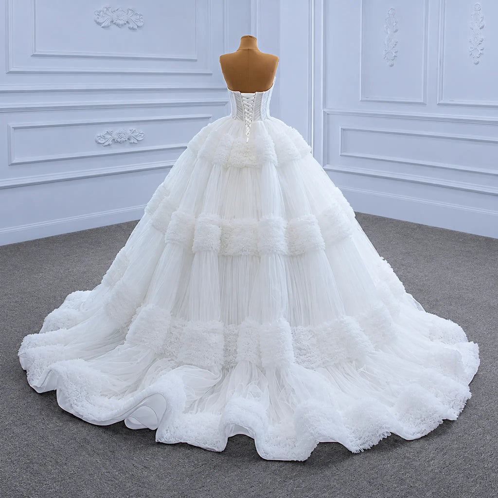 ChicSew Luxurious A-Line Sweetheart Boning Ball Gown Wedding Dress