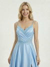 Modern Sweetheart Neckline Satin Party Dress with Lace Waist Detail And Pleated Skirt
