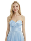 ChicSew Classy Sweetheart Pleated Satin Prom Dress Floor-Length A-Line Formal Gown for Women