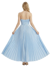 ChicSew Classy Sweetheart Pleated Satin Prom Dress Floor-Length A-Line Formal Gown for Women