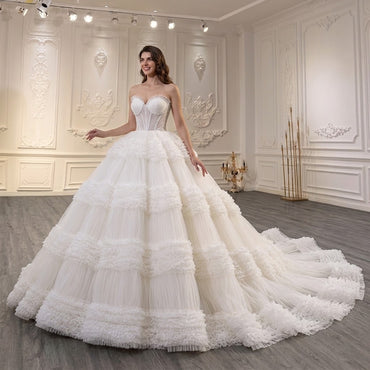 ChicSew Luxurious A-Line Sweetheart Boning Ball Gown Wedding Dress
