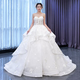 ChicSew Luxurious Sweetheart Lace Applique Ball Gown Wedding Dress