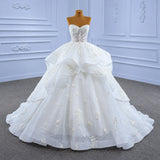 ChicSew Luxurious Sweetheart Lace Applique Ball Gown Wedding Dress