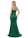 ChicSew Pretty Strapless Cowl Neck Boning Side Slit Mermaid Satin Prom Gown