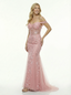 Romantic Off-Shoulder Floral Prom Dress Illusion Lace Mermaid Gown Tulle Evening Wear