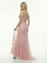 Romantic Off Shoulder Lace Prom Dress Corset Cut Out  Mermaid Gown Lace Evening Wear