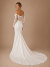 ChicSew Classy Sweetheart Lace 3/4 Sleeves Mermaid Crepe Floor-Length Wedding Dress