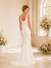 ChicSew Elegant Cowl Neck Mermaid Satin Maxi Long Wedding Dresses