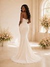 ChicSew Modern Strapless Sweetheart Mermaid Sequin Floor-Length Wedding Dress