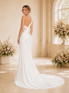 ChicSew Elegant Ruching One Shoulder Mermaid Wedding Dress With Lace Appliques