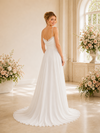 ChicSew Elegant A-Line Spaghetti Straps Ruching Chiffon Long Wedding Dresses