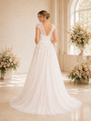 ChicSew Fancy Cap Sleeves V-Neck Lace Tulle Long A-Line Wedding Dress
