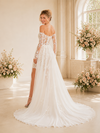 ChicSew Romantic Off The Shoulder Lace Wedding Dresses With Overskirt And Long Train