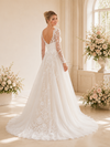 ChicSew Beautiful Long Sleeves Lace Appliques Tulle A-Line Maxi Wedding Dress Online