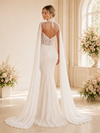 ChicSew Plunging High Neck Boning Chiffon Glitter Tulle Mermaid Wedding Dress With Beaded