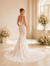 ChicSew Romantic Elegant Deep V-Neck Sleeveless Lace Tulle Mermaid Wedding Dresses
