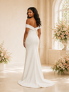 ChicSew Elegant Off The Shoulder Crepe Mermaid Floor-Length Wedding Dress