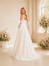 ChicSew Unique Elegant Square Neck A-Line Lace Tulle Maxi Wedding Dresses