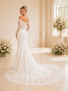 ChicSew Fancy Sexy Lace Tulle Off The Shoulder Long Sleeves Boning Mermaid Maxi Wedding Dresses With Train
