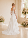 ChicSew Classy V-Neck 3/4 Sleeves Lace Chiffon A-Line Maxi Wedding Dress
