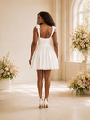 ChicSew Elegant Pretty Mini Crepe Sweetheart A-Line Wedding Dress