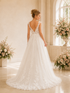 ChicSew Sexy Spaghetti Straps Deep V-Neck A-Line Lace Tulle Full-Length Wedding Dresses