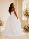 ChicSew Elegant Sweetheart Rhinestone Tulle A-Line Long Maxi Wedding Dress