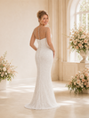 ChicSew Fancy Unique Illusion Long Sleeves Mermaid Long Wedding Dress With Beading
