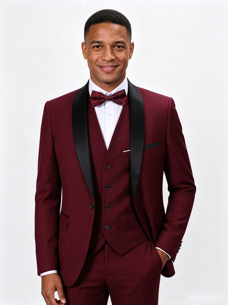 Color Blocking 1 Piece Men's Suit with Regular Fit and Sophisticated Peak Lapel