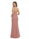 Elegant V-Neck Ruching Floral Burnout Chiffon Mermaid Formal Evening Dresses