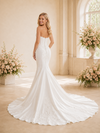 ChicSew Delicate Sweetheart Satin Mermaid Maxi Long Wedding Dresses With Applique