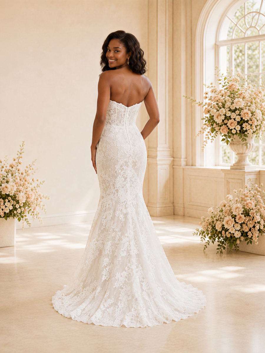 ChicSew Romantic Sweetheart Lace Mermaid Floor-Length Wedding Dress