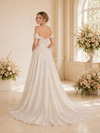 ChicSew Unique Fancy Off The Shoulder Glitter Tulle Mermaid Maxi Long Wedding Dress With Overskirt