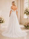 ChicSew Elegant A-Line Off The Shoulder Lace Tulle Long Wedding Dresses With Side Slit