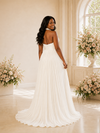 ChicSew Elegant Chiffon Halter A-Line Sleeveless Maxi Wedding Dress With Pleats