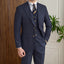 Dark Navy Casual Men's 3 pieces Suit Wide Peak Lapel Flat Tuxedo CN500