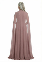 ChicSew Beautiful High-Neck A-Line Mother Of The Groom Dresses With Chiffon Cape