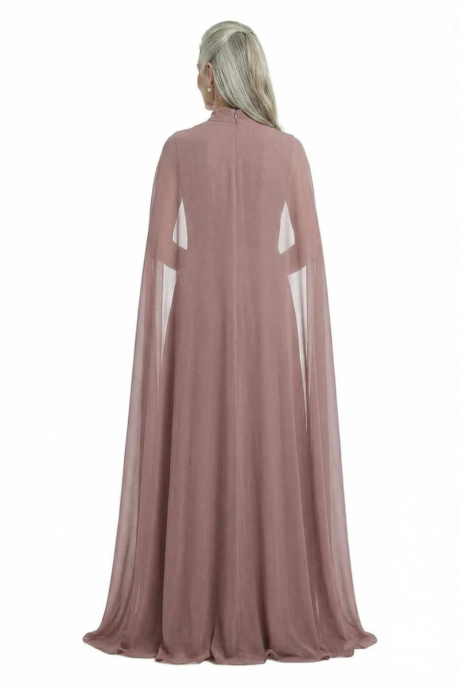 ChicSew Beautiful High-Neck A-Line Mother Of The Groom Dresses With Chiffon Cape