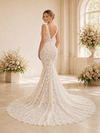 ChicSew Sexy Mermaid Lace Applique V-Neck Open Back Maxi Wedding Dress