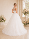 ChicSew Classy Illusion A-Line Lace Sleeveless Floor-Length Wedding Dresses With Button