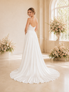 ChicSew Fancy Spaghetti Straps A-line Satin Floor-Length Wedding Dress