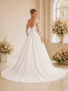 ChicSew Elegant Long Sleeves Lace Applique Chiffon A-Line Maxi Wedding Dress