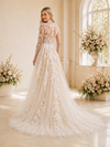 ChicSew Pretty A-Line High Neck Lace Tulle Long Sleeves Full-Length Wedding Dresses