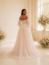 ChicSew Unqiue Modern Sweetheart Long Sleeves A-Line Tulle Maxi Wedding Dress