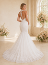 ChicSew Romantic High Neck Sleeveless Tulle Lace Appliques Floor-Length Wedding Dress