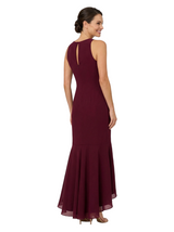 Chicsew Jewel Sleeveless Mermaid Floor Length Chiffon Overlay Elegant Mother of the Bride Dresses