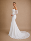 ChicSew Modern Unique Strapless 3/4 Sleeves Mermaid Lace Chiffon Wedding Dresses
