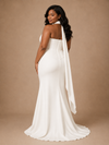 ChicSew Fancy Crepe Boning Strapless Mermaid Floor-Length Wedding Dress Online