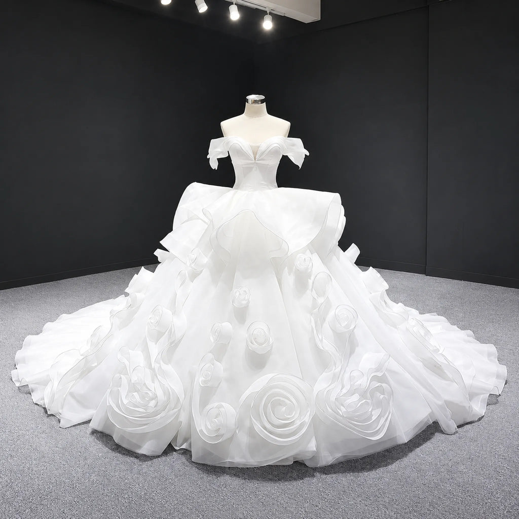 ChicSew Luxurious Off Shoulder Ball Gown Wedding Dress